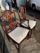Six dining chairs