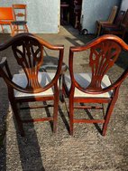two carvers and four dining chairs
