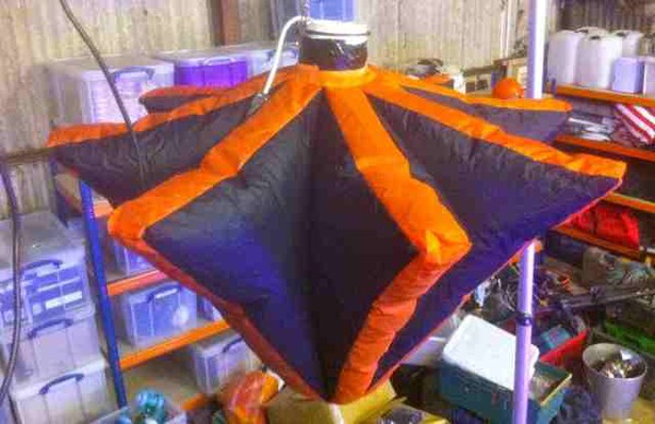 Orange inflatable lantern
