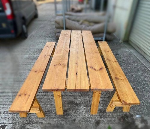 Rustic bench sets Rustic bench sets