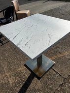 Square cafe table in Marble