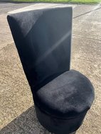Black velvet chairs for sale