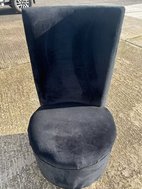 Black velvet restaurant chairs