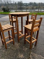 Beer garden posure table and chairs