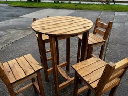 High beer garden table and chairs