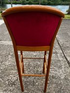 Burgundy high bar stool