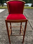 Red burgundy high bar stool