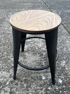 Black wood bar stool