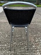 Bistro chairs rattan black and aluminium