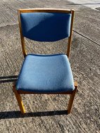 Padded wooden conference chairs