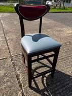 Upholstered high bar stool with back