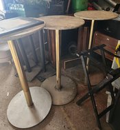 White Marble Round High Tables