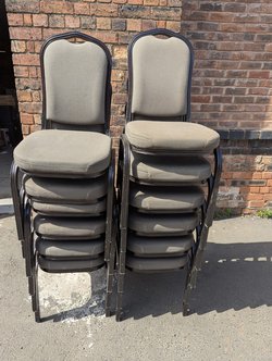 Banqueting chairs in black and grey