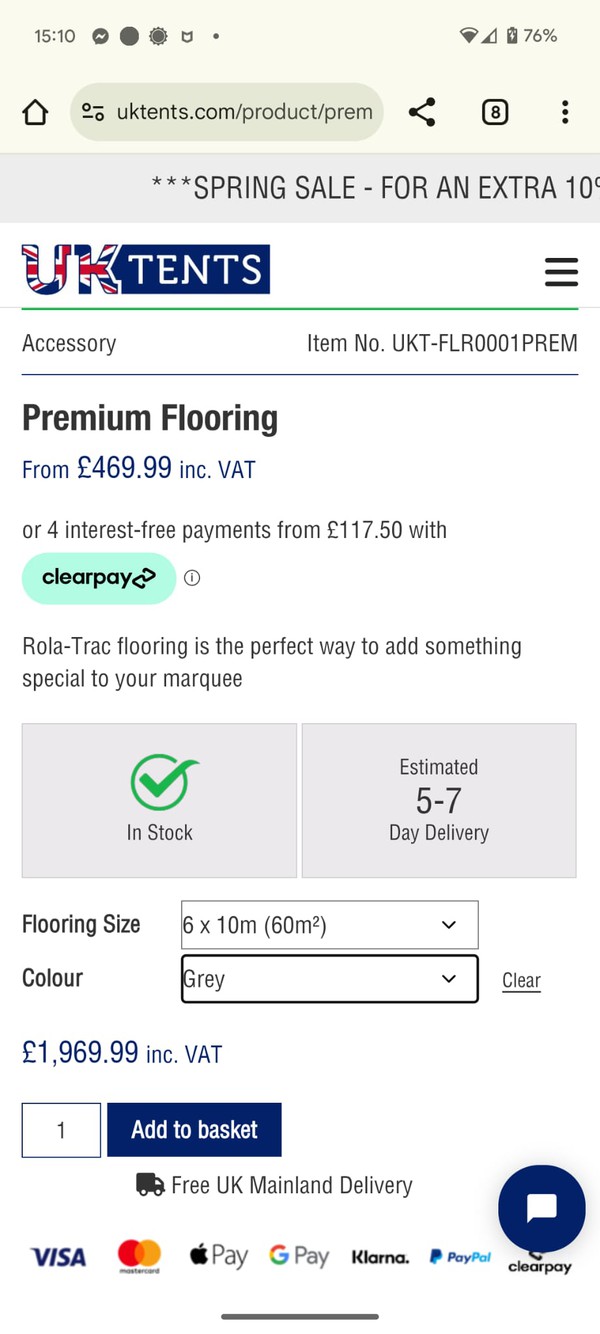 Premium flooring Rola track Plastic