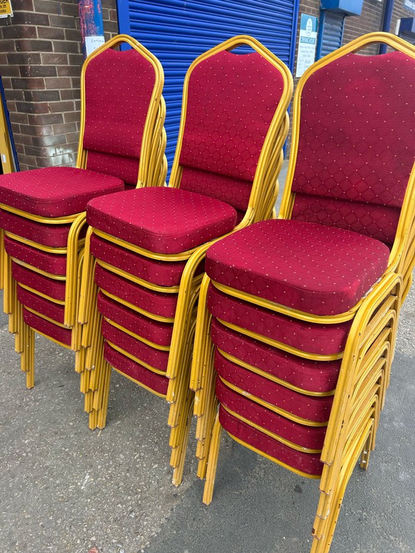 Metal frame stacking banqueting chairs