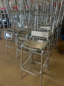 Aluminium high bar stools for sale