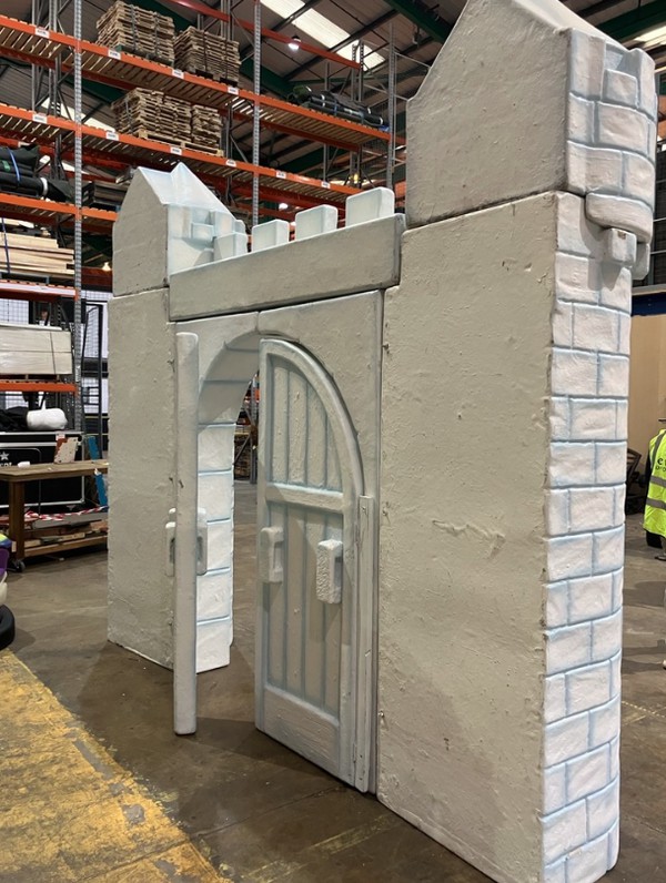 Castle themed entrance doorway