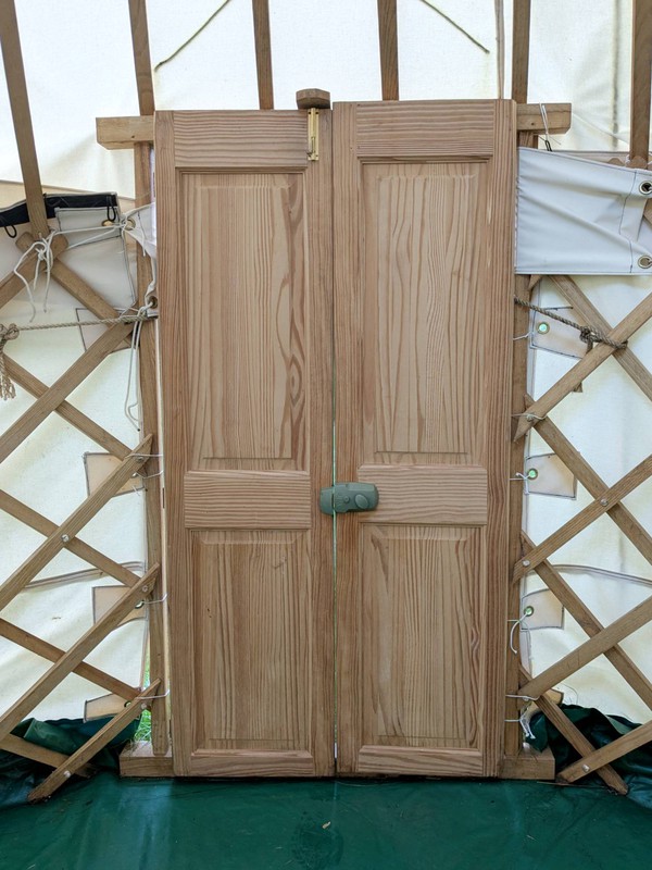 Lockable wooden doors