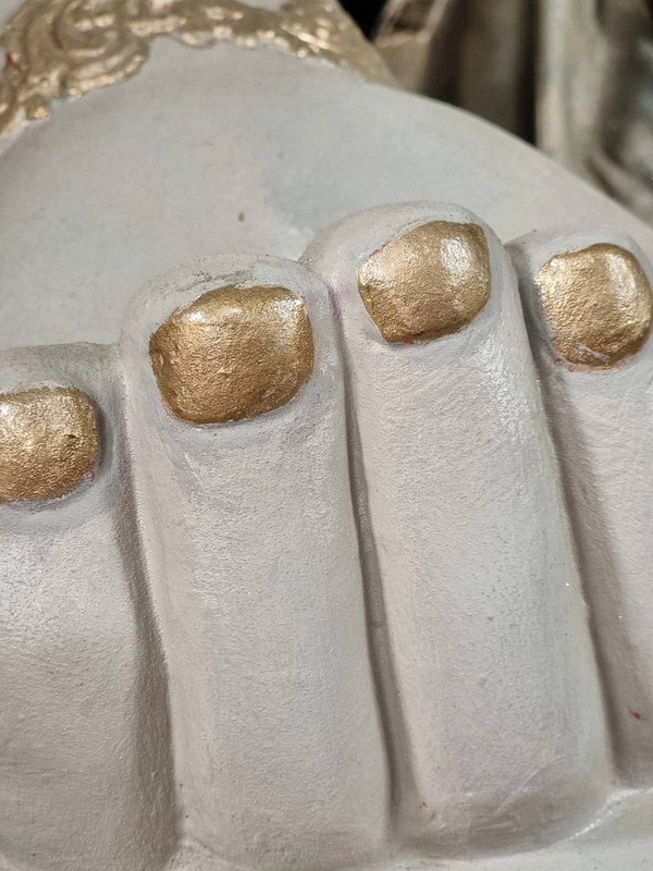 Ganesh gold painted nails