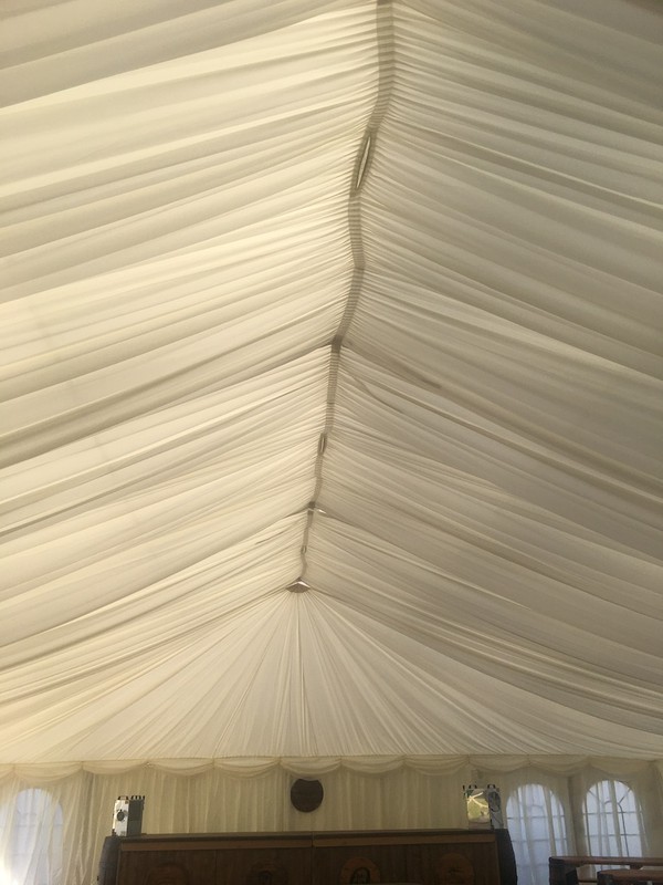 12m x 3m Custom Covers Cream Roof Linings