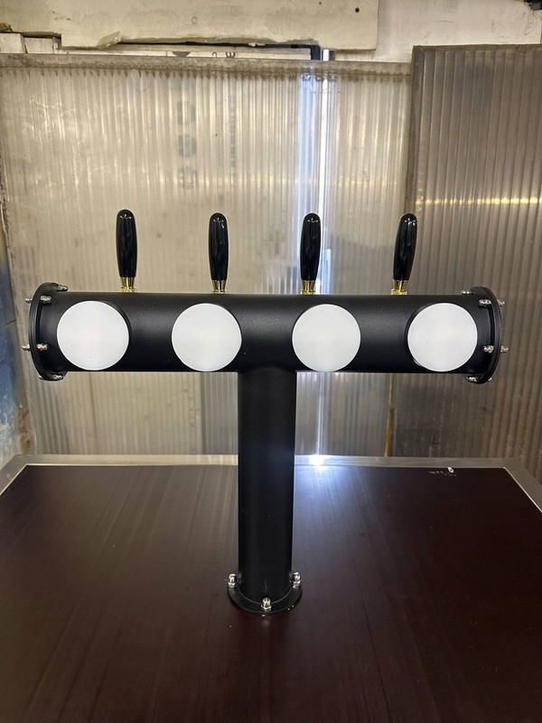 beer tower with LED lights
