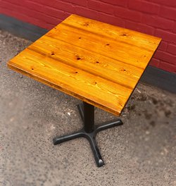 Square 600mm x 600mm wooden table
