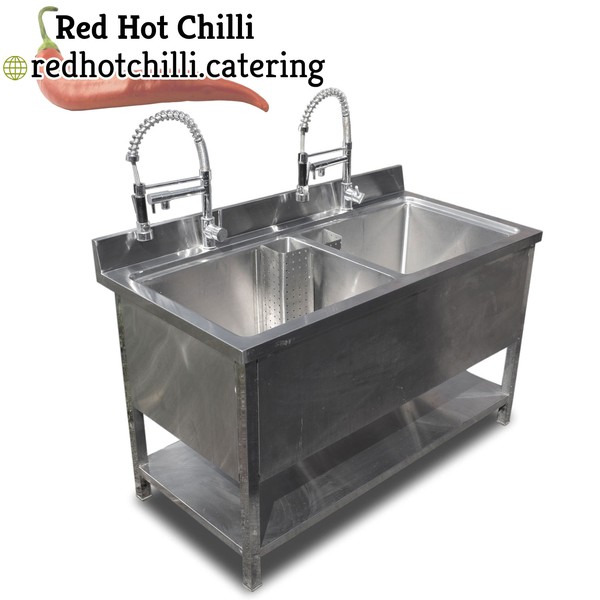 1.4m Stainless Steel Double Sink