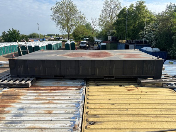 Large metal effluent waste tank