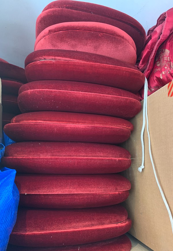 Red Velvet Seat Pads