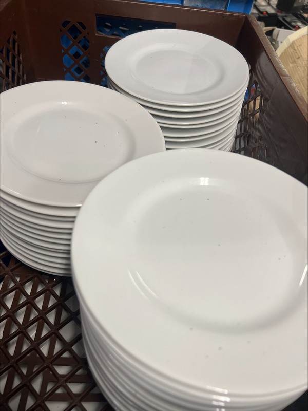 10.25 inch porcelain white plates for sale