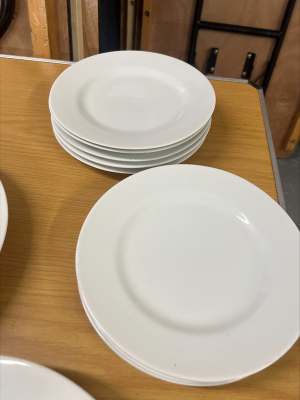 8 inch porcelain white plates for sale
