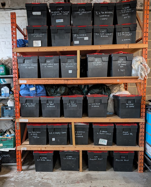 Secondhand 9m Pleated Linings