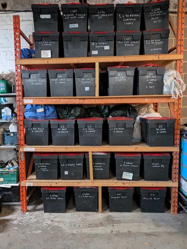 Used 3m x 3m Pleated Linings