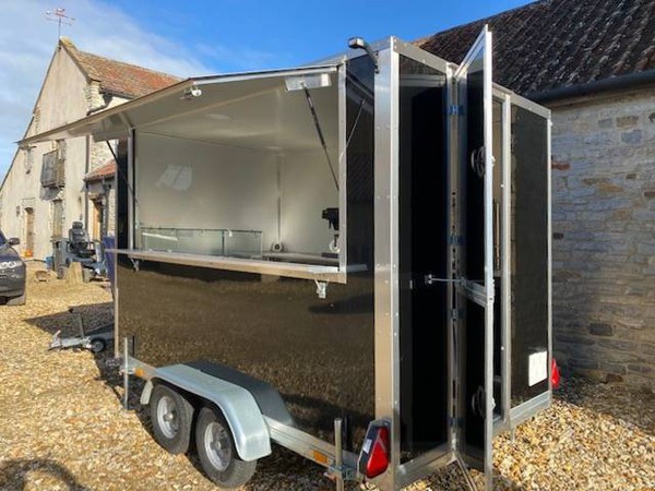 Black catering trailer for sale