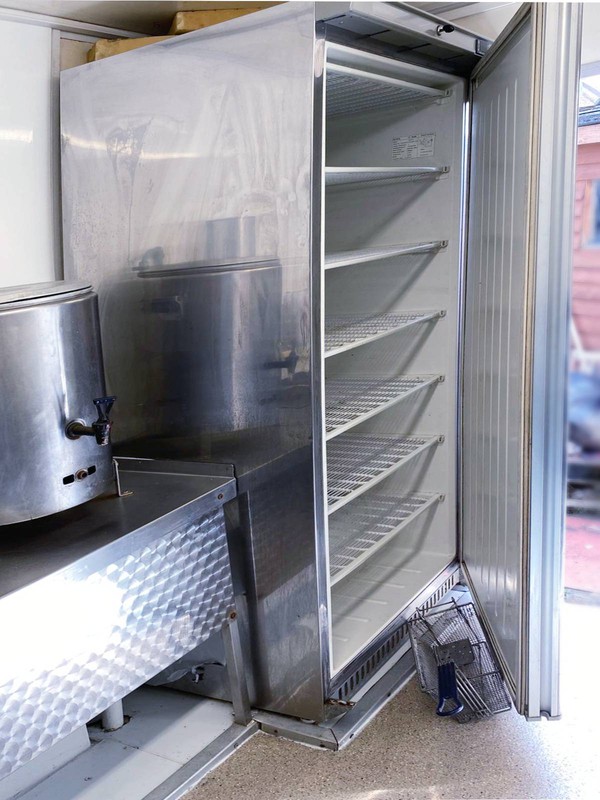 Catering trailer frozen food storage