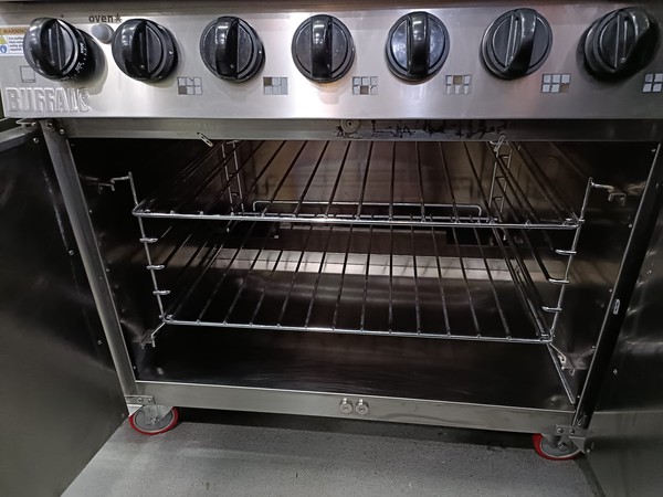 Secondhand Buffalo 6 Burner Gas Oven Range For Sale