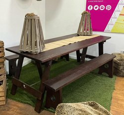 Rustic Style Table & Benches