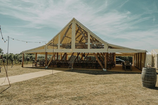 Premium 16m x 15m Timber Framed Cruck Tent