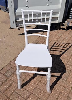 White Plastic Chiavari Chairs