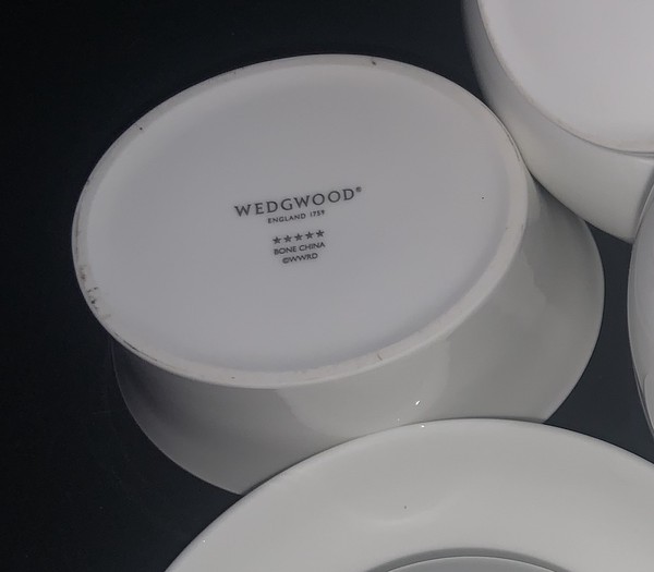 Wedgwood White Jam Pot Stands