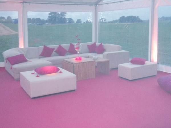 Marquee hire Cream Sofa Set