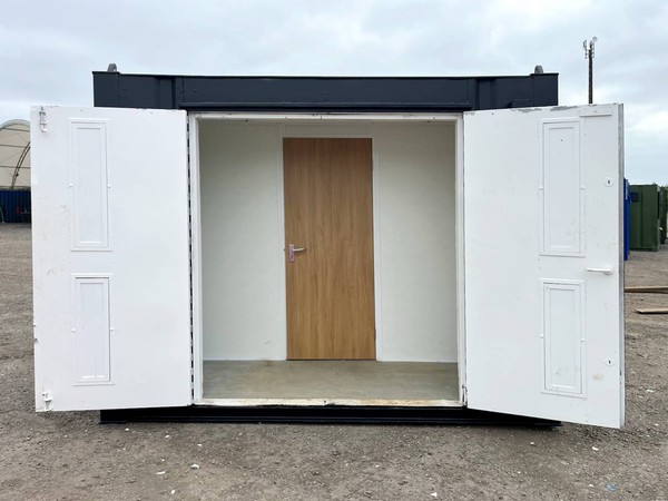 Twin external doors