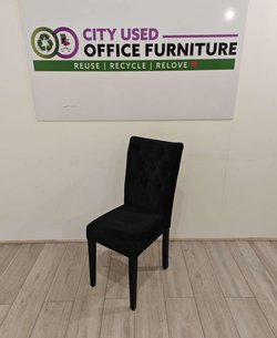 Black Velvet Dining Chairs For Sale
