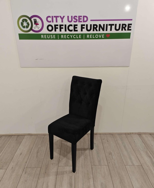 Black Velvet Dining Chairs For Sale