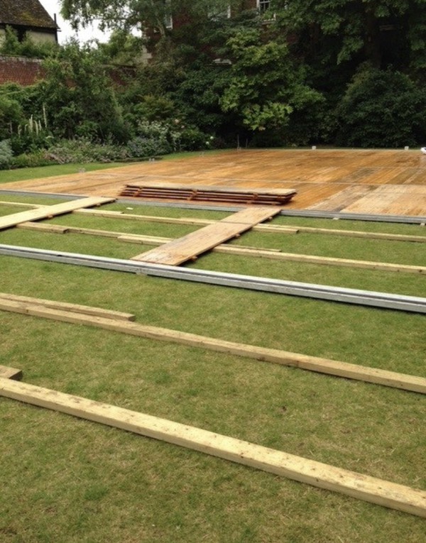 Timber marquee sub floor