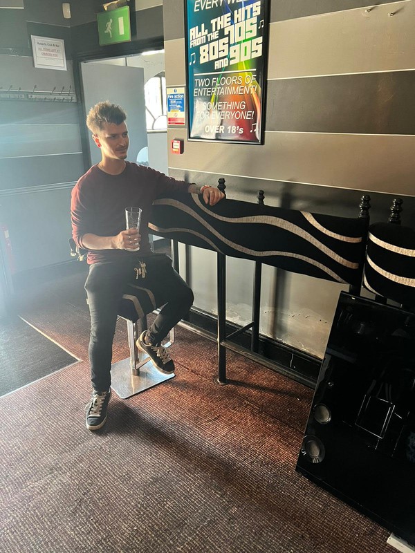 Secondhand Lean On Metal Bar Stands with Padded Fronts For Sale