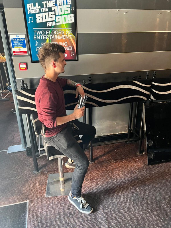Secondhand Lean On Metal Bar Stands with Padded Fronts For Sale