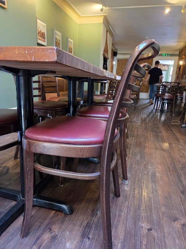 dark wood chairs
