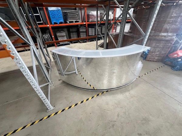 Silver mirrored bar counter for sale