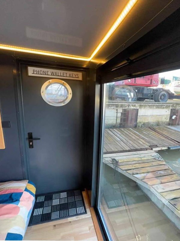 House boat front door